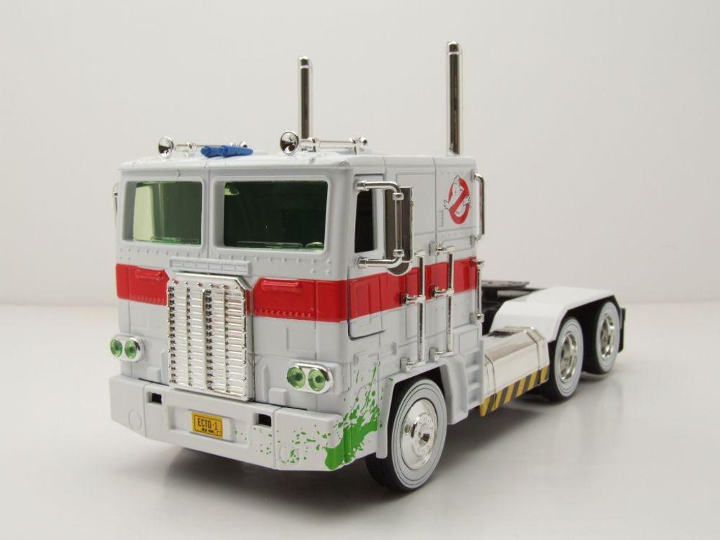 Jada Toys 35572 Optimus Prime Transformers Ghostbusters Ecto-1 weiß 1:24