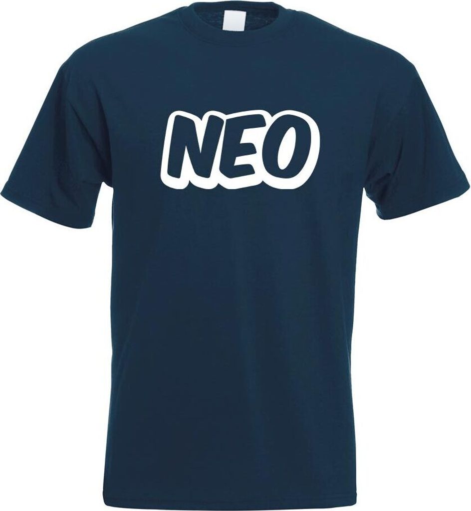 Kiwistar - T-Shirt - Navy - Neo Vorname Jungen Motiv Bedruckt Funshirt Design Print - mit Motiv Bedruckt - Funshirt Design - Sport - Freizeit - Her...