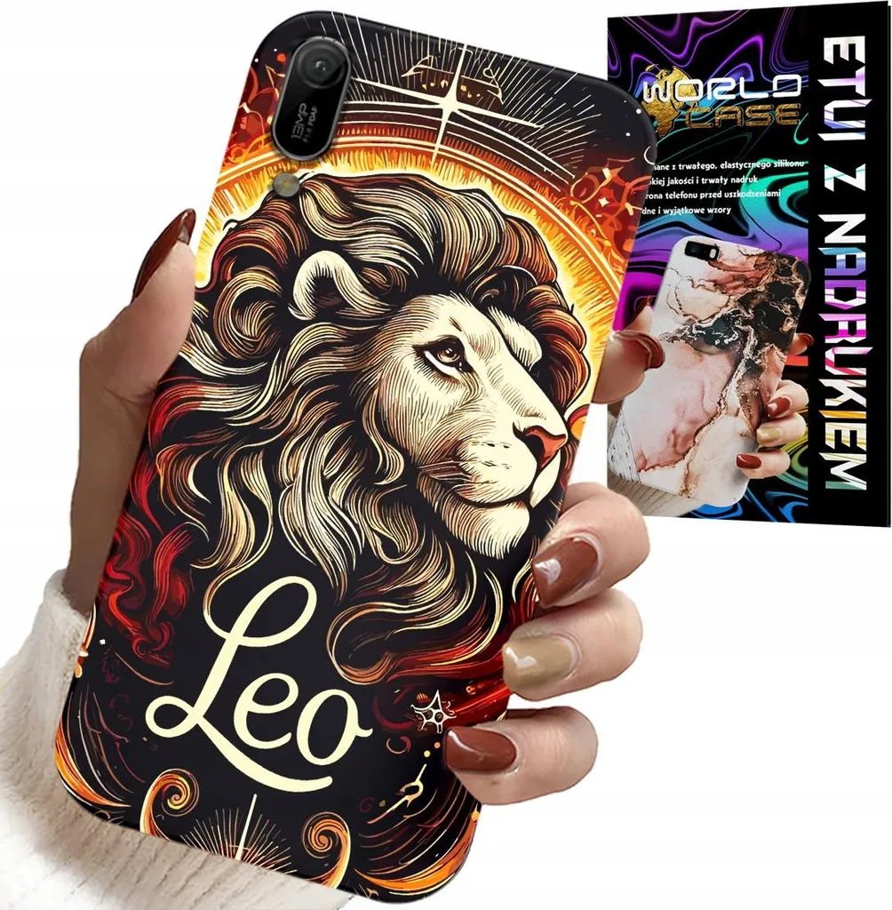 Glow Up per Huawei Y6 2019: Cover Leone Astronomico + Vetro