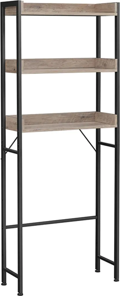 Étagère de toilettes 3 tablettes pour ranger sans percer les murs