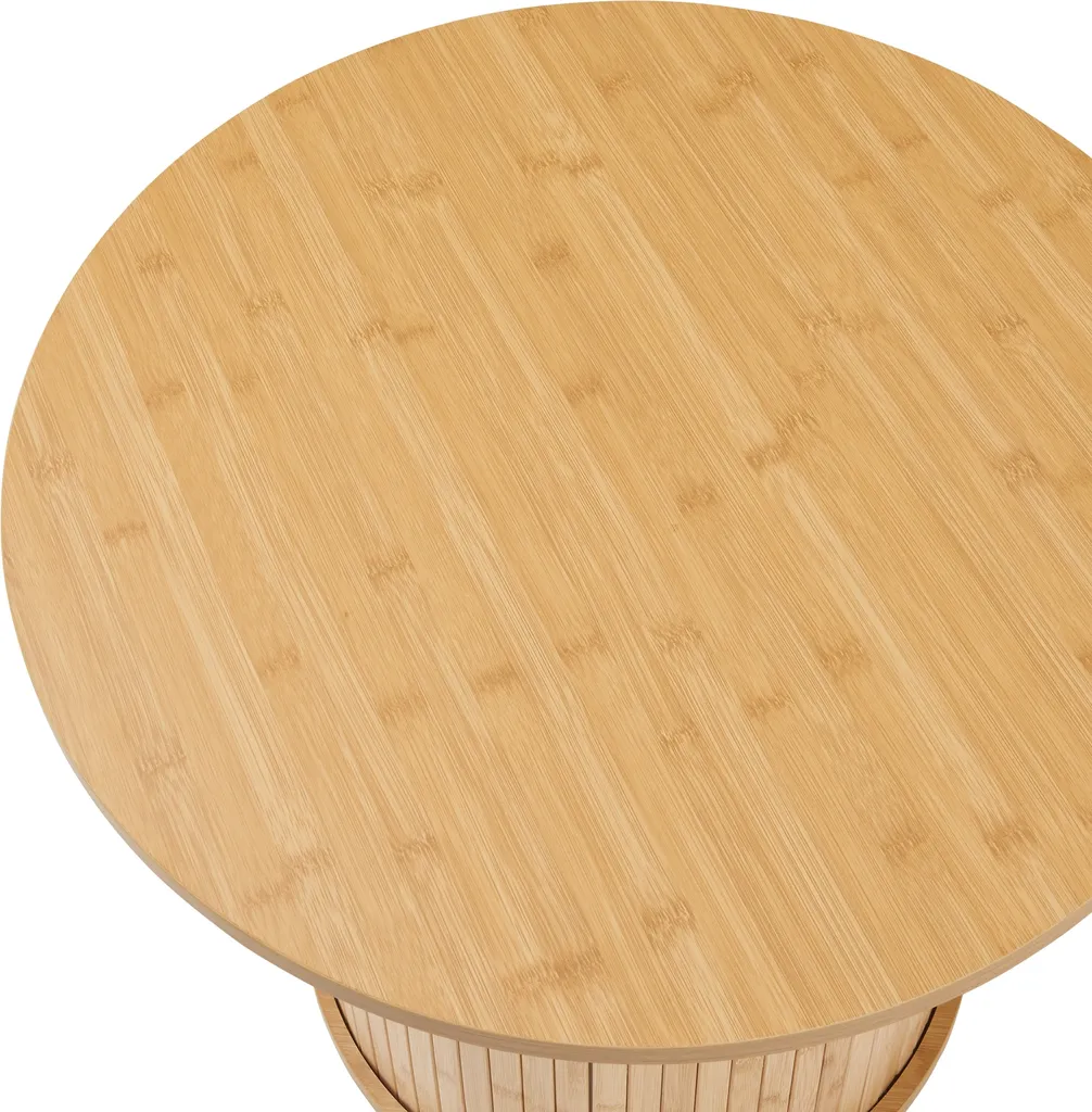 Table d'appoint Ledepid 60cm : gain de place et robustesse en bambou naturel - 9