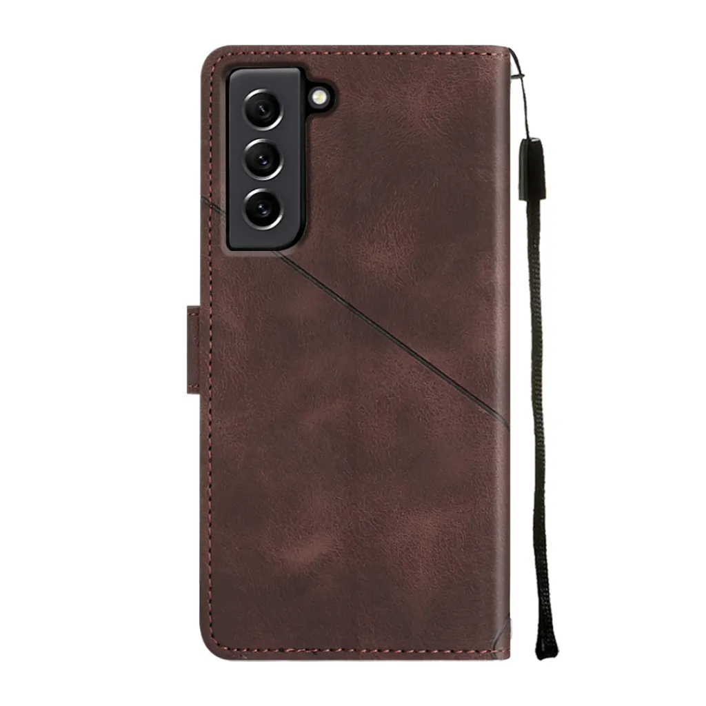 Custodia Samsung S21 FE Flip Pelle Marrone - Pratica e Protettiva - 4