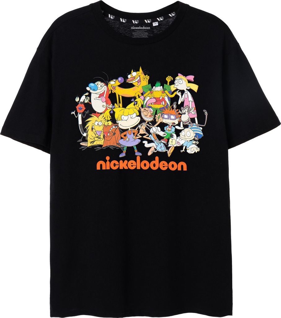 Nickelodeon - "Classic Group" T-Shirt für Herren/Damen Uni kurzärmlig NS8015 (XL) (Schwarz)