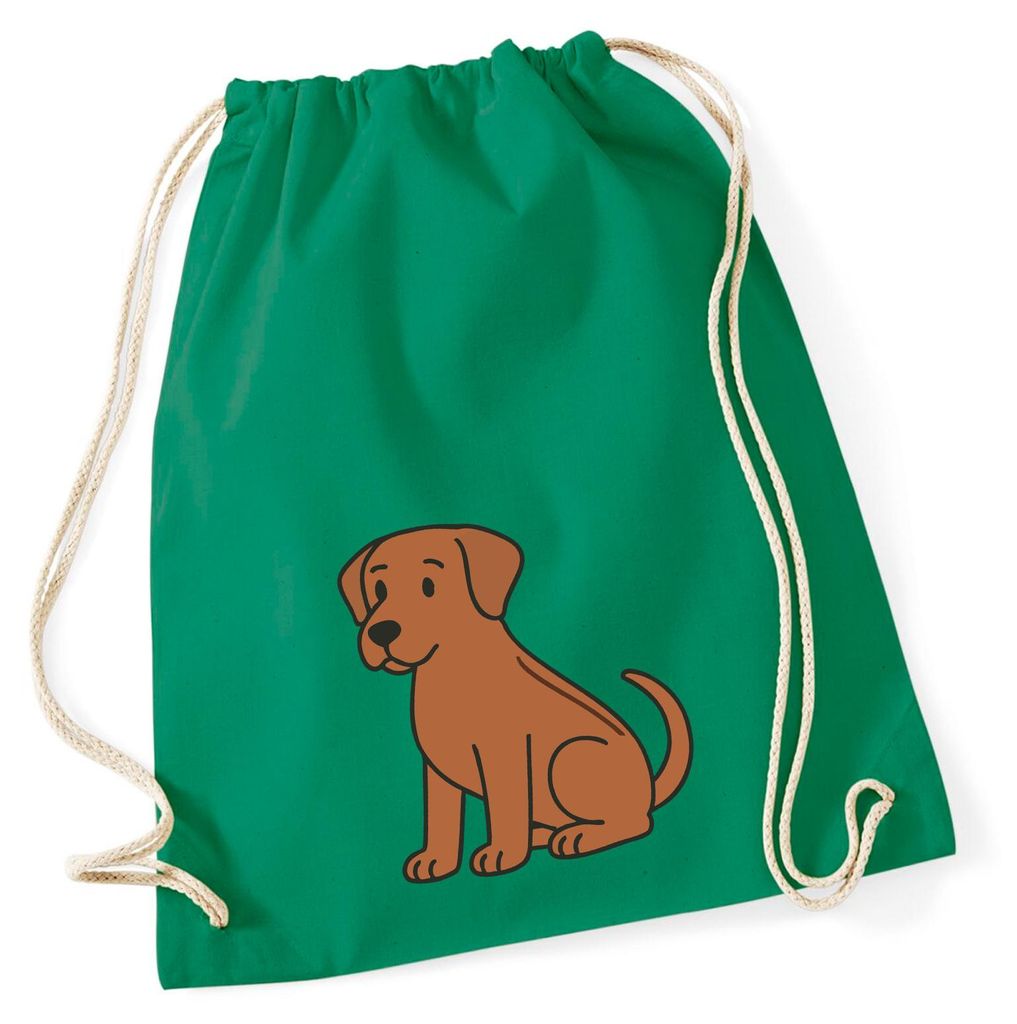 Huuraa Turnbeutel Rhodesian Ridgeback Comic Ridgey 12 Liter Kelly Green Baumwolle Rucksack Geschenkidee