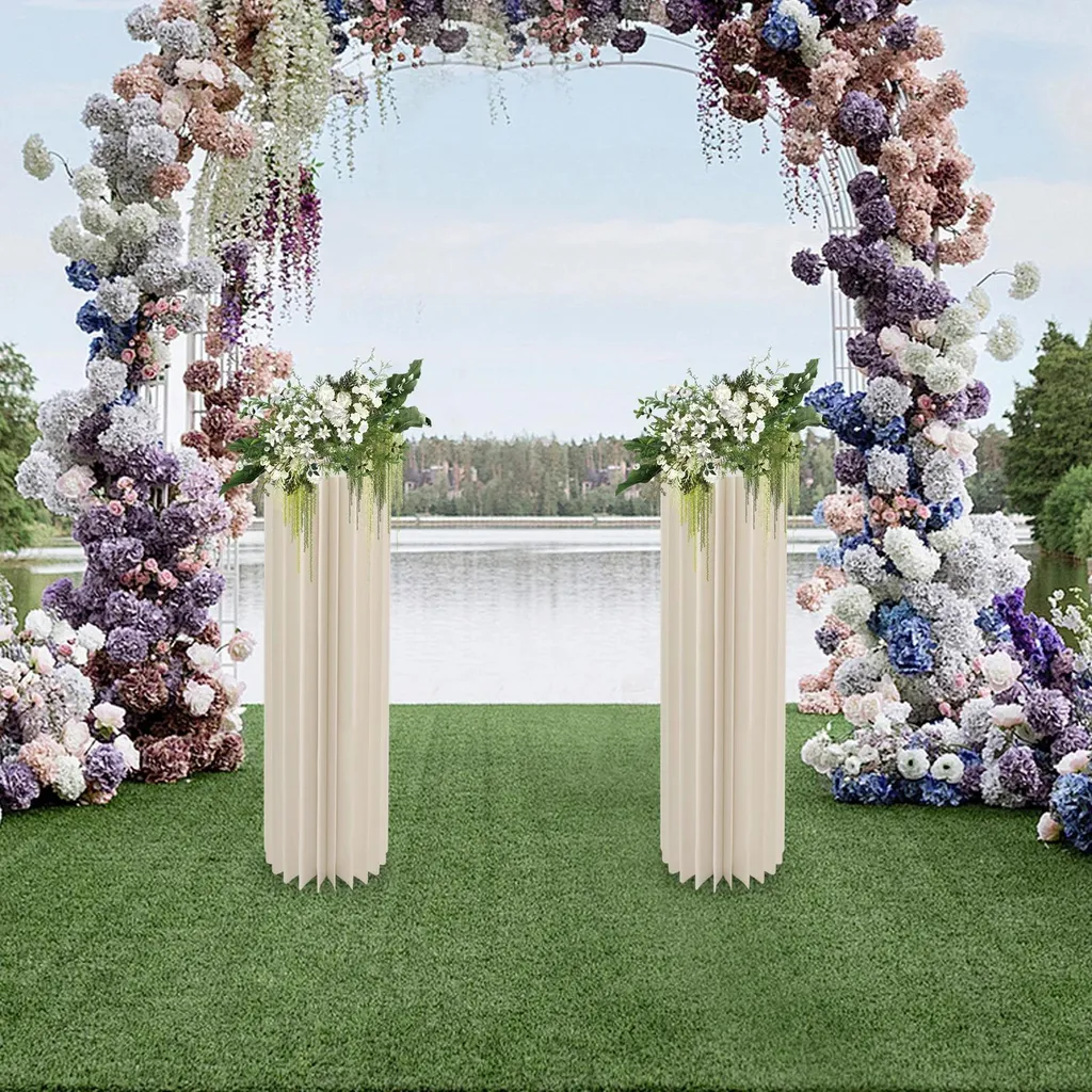 Support de fleur pour mariage et décoration de buffet de fête blanc - 5