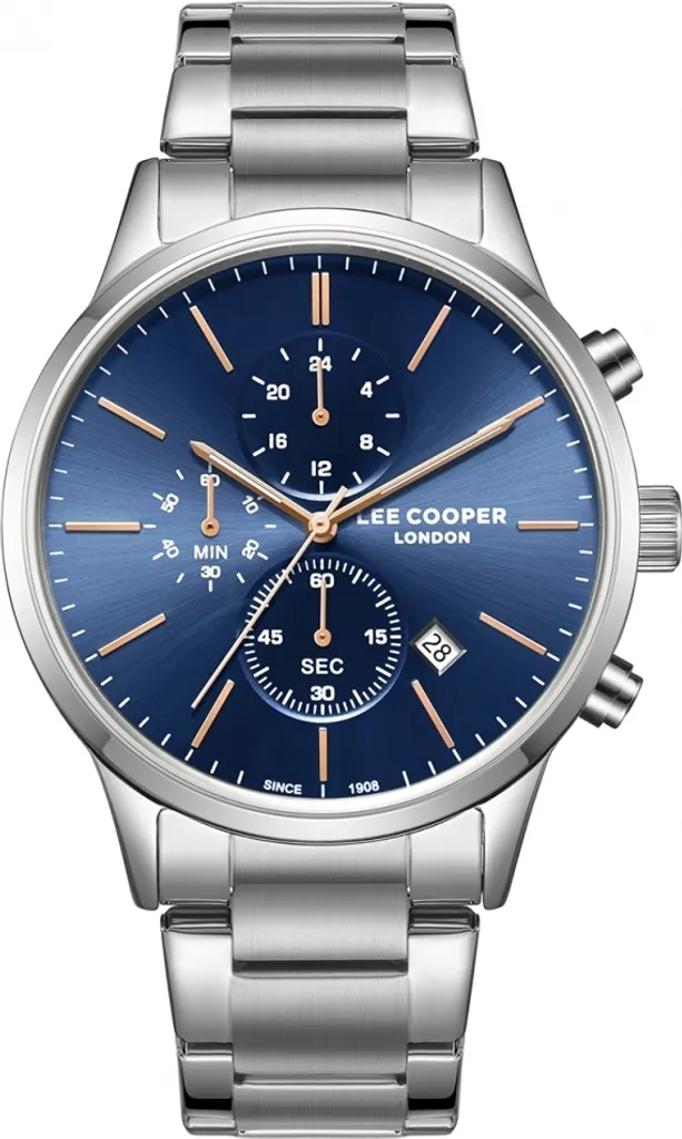 Montre Analogique pour Homme Bleu Marine Lee Cooper LC08042.390 de Luxe