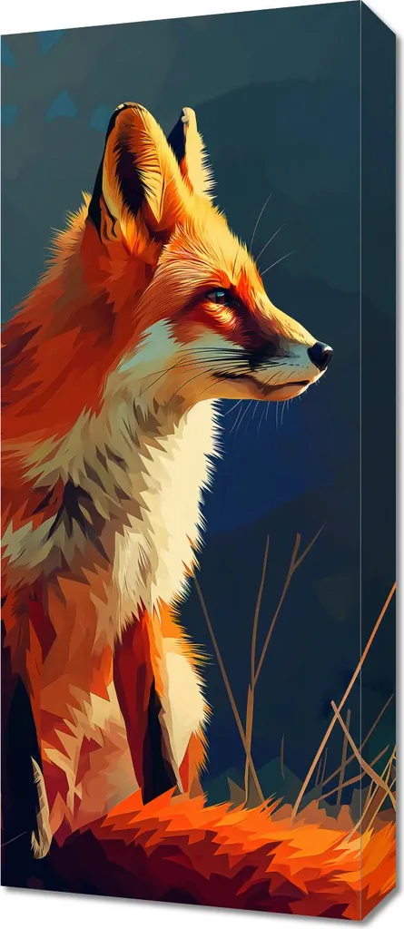 Quadro 30x70 cm Lo sguardo della volpe