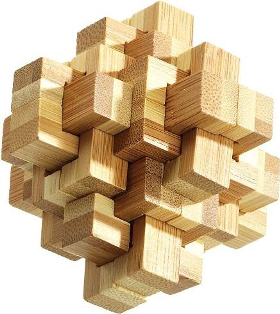 Philos Bambus Puzzle Verfluchter Knoten - Holz Knobelspiel
