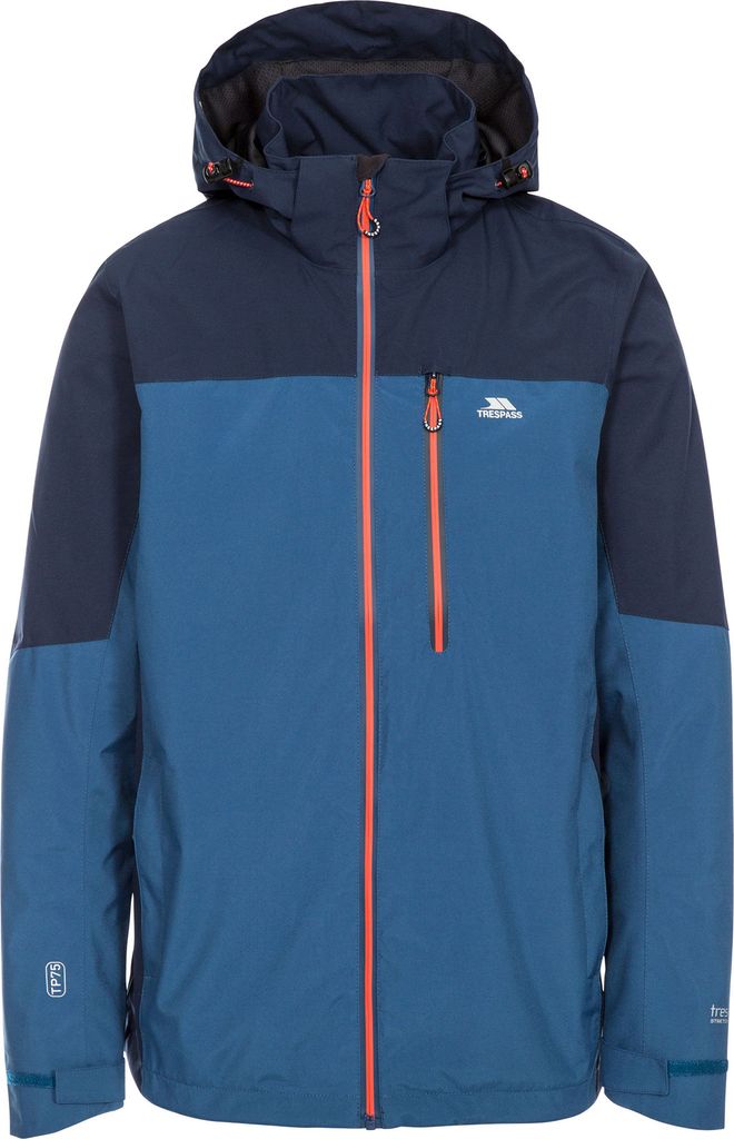 Trespass Herren Outdoorjacke Tappin mit Kapuze, wasserfest TP4745 (L) (Indigo)