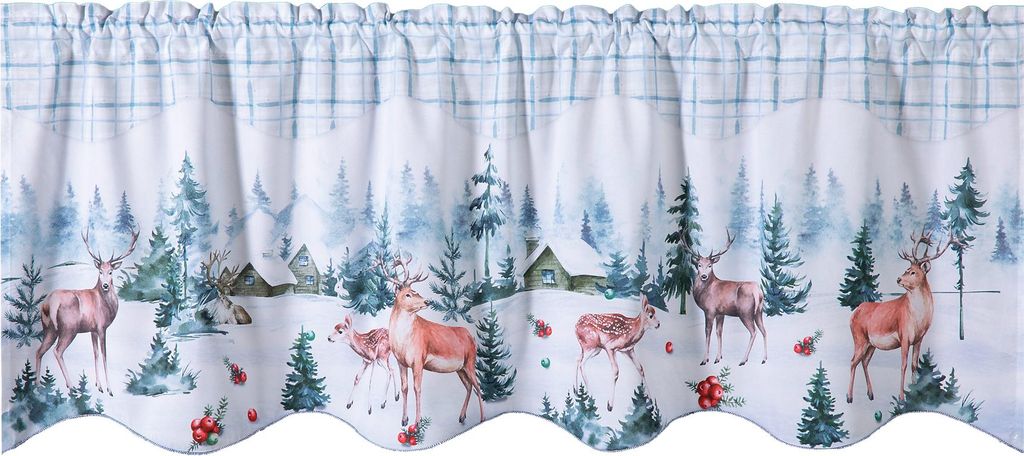 heimtexland ® Scheibengardine Weihnachten Deko Gardine Produktbild 
