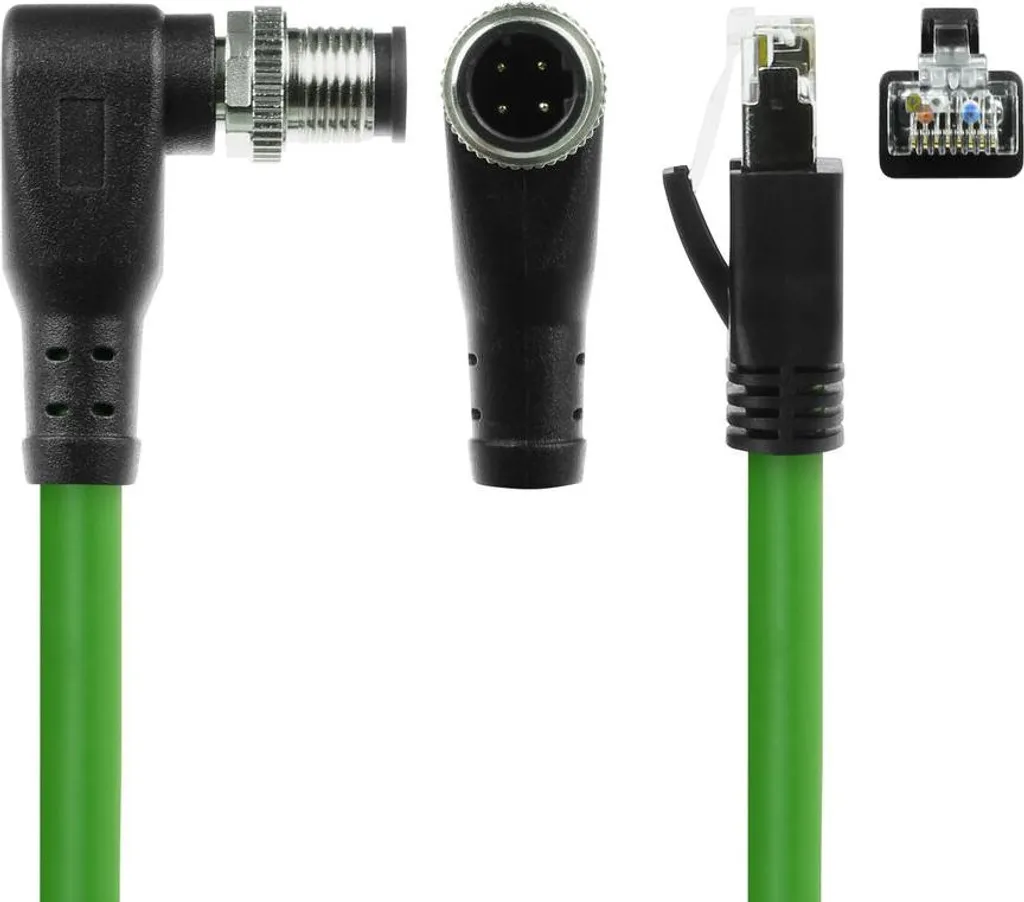 Cavo ACT M12D Maschio 90° a RJ45 5m | Guaina TPE Xtreme Schermata - 3