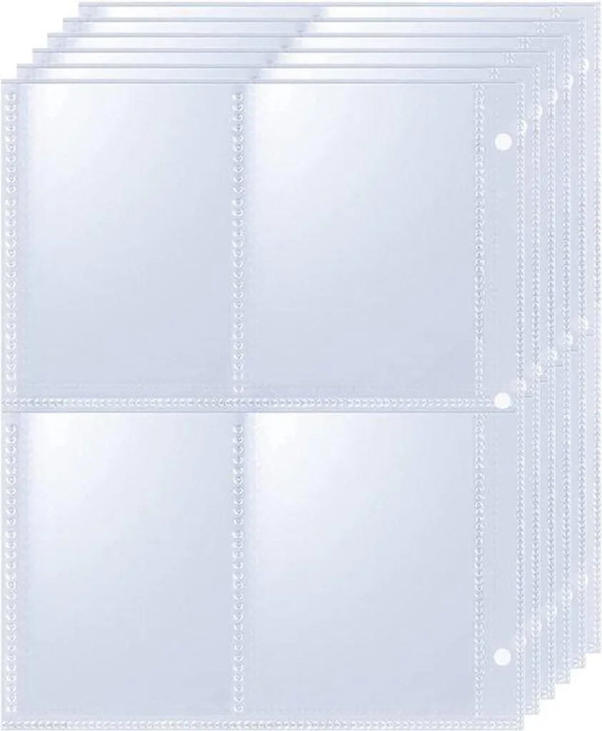 Protégez vos Fiches A5 des Salissures, Pochettes 4 Compartiments Lot de 50