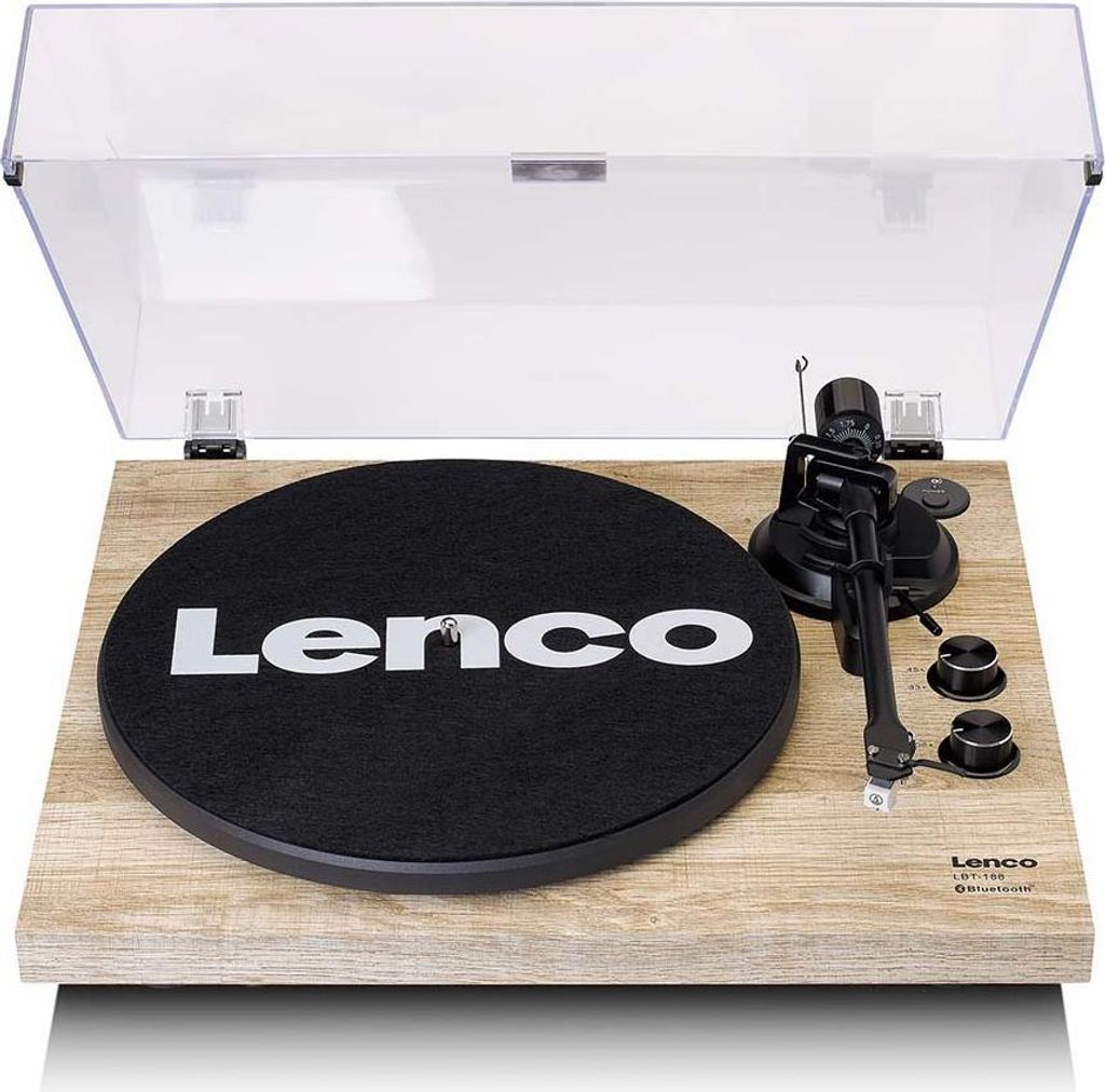 Lenco LBT-188PI - Plattenspieler mit Riemenantrieb, Bluetooth und Anti-Skating, Holz