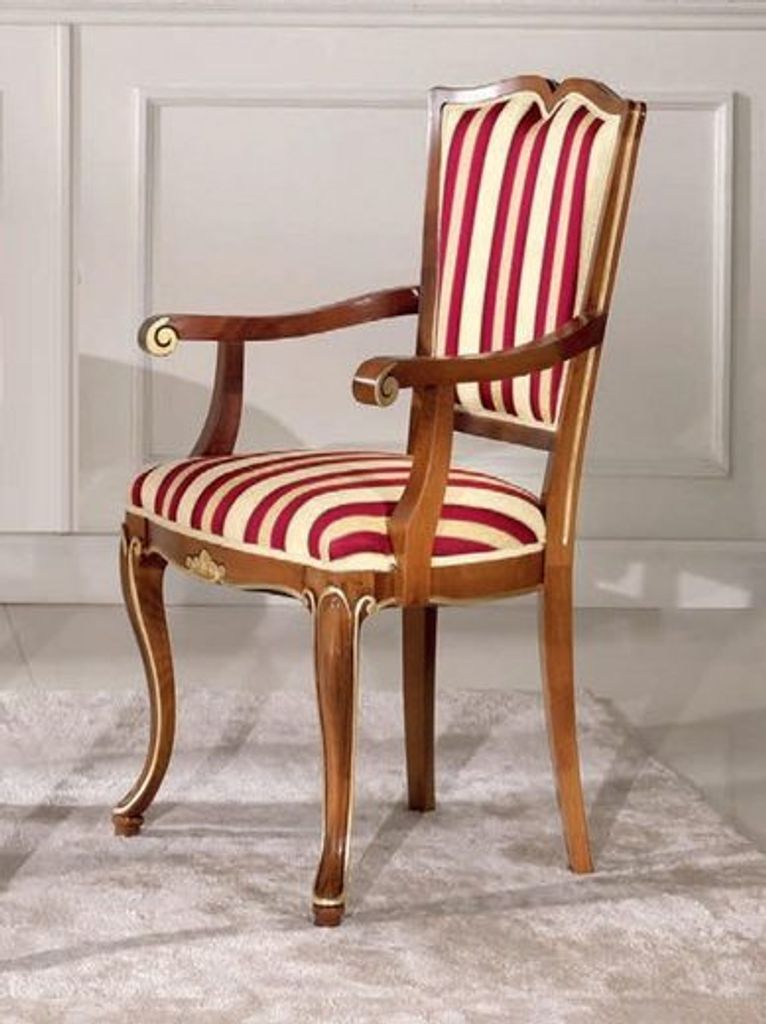 Esszimmer Holz Möbel Stühle Luxus Design Polster Stuhl Lehn Sitz Büro Möbel Neu