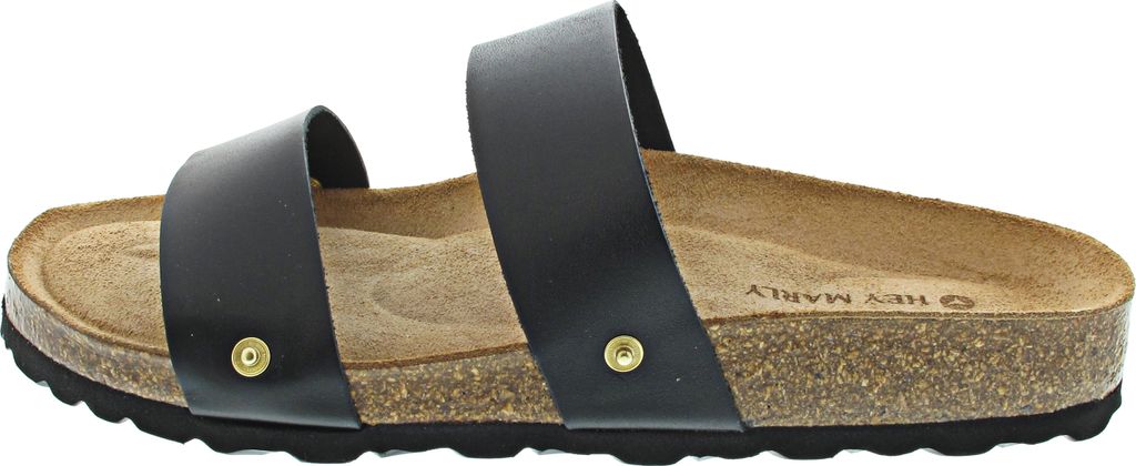 Hey Marly Casual Cork Black Pantolette Schwarz in Gr. 42