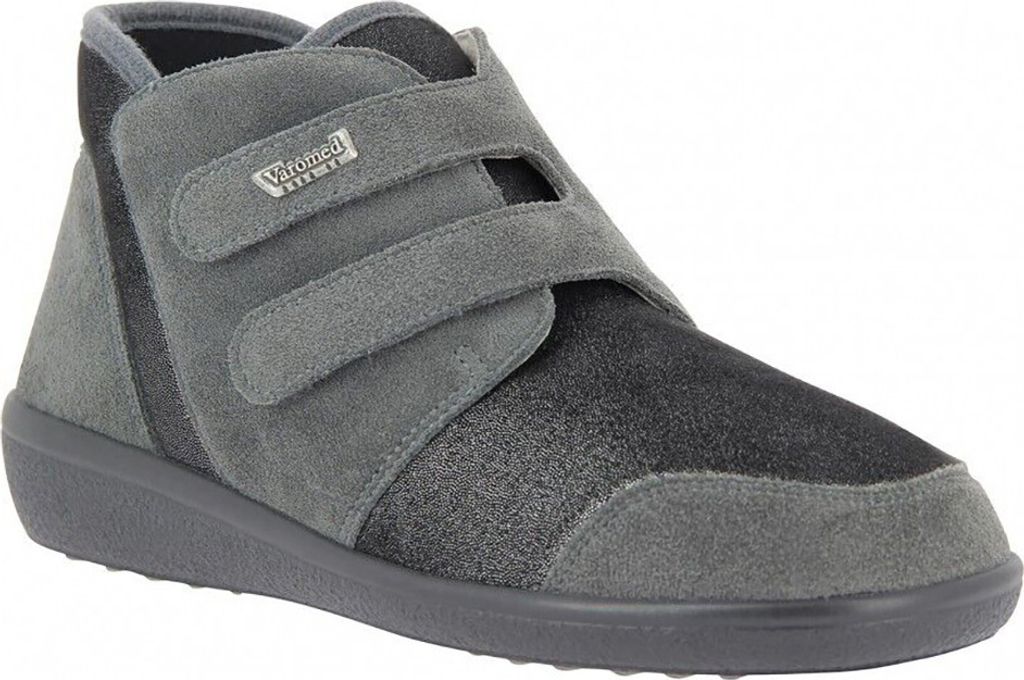 Varomed Prophylaxe Klett-Stiefelette Damen Lyon Grau Größe 35 1/3