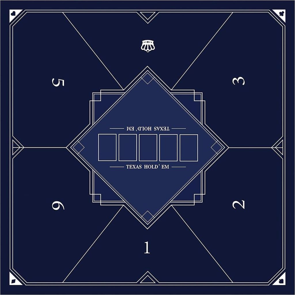 LaiEr 120×120 cm Texas Hold'em Gummitisch-Pokermatte