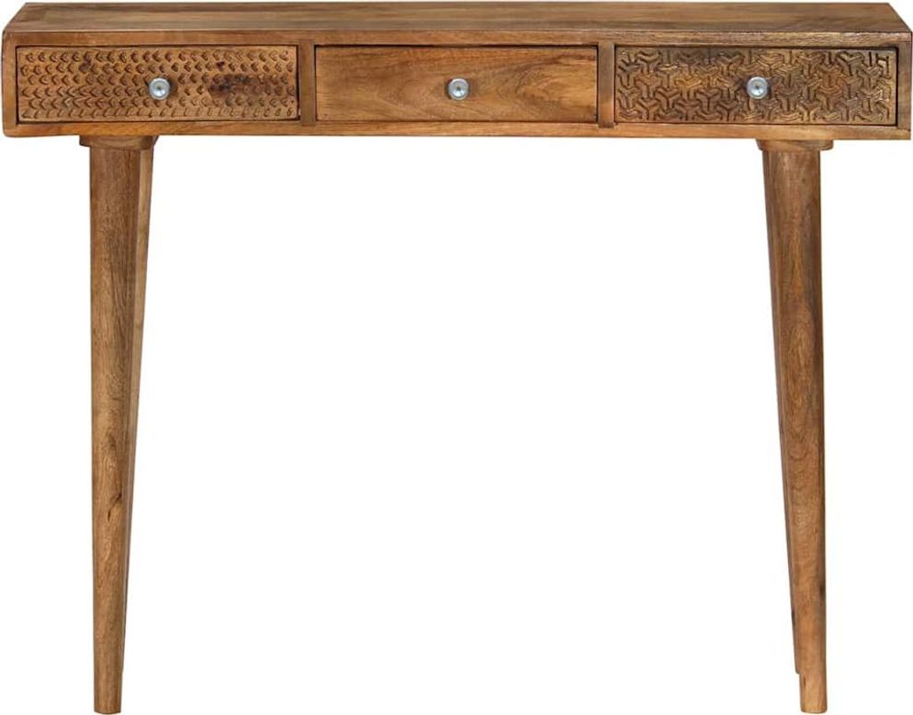 vidaXL Konsolentisch Mangoholz Massiv 102 x 30 x 79 cm