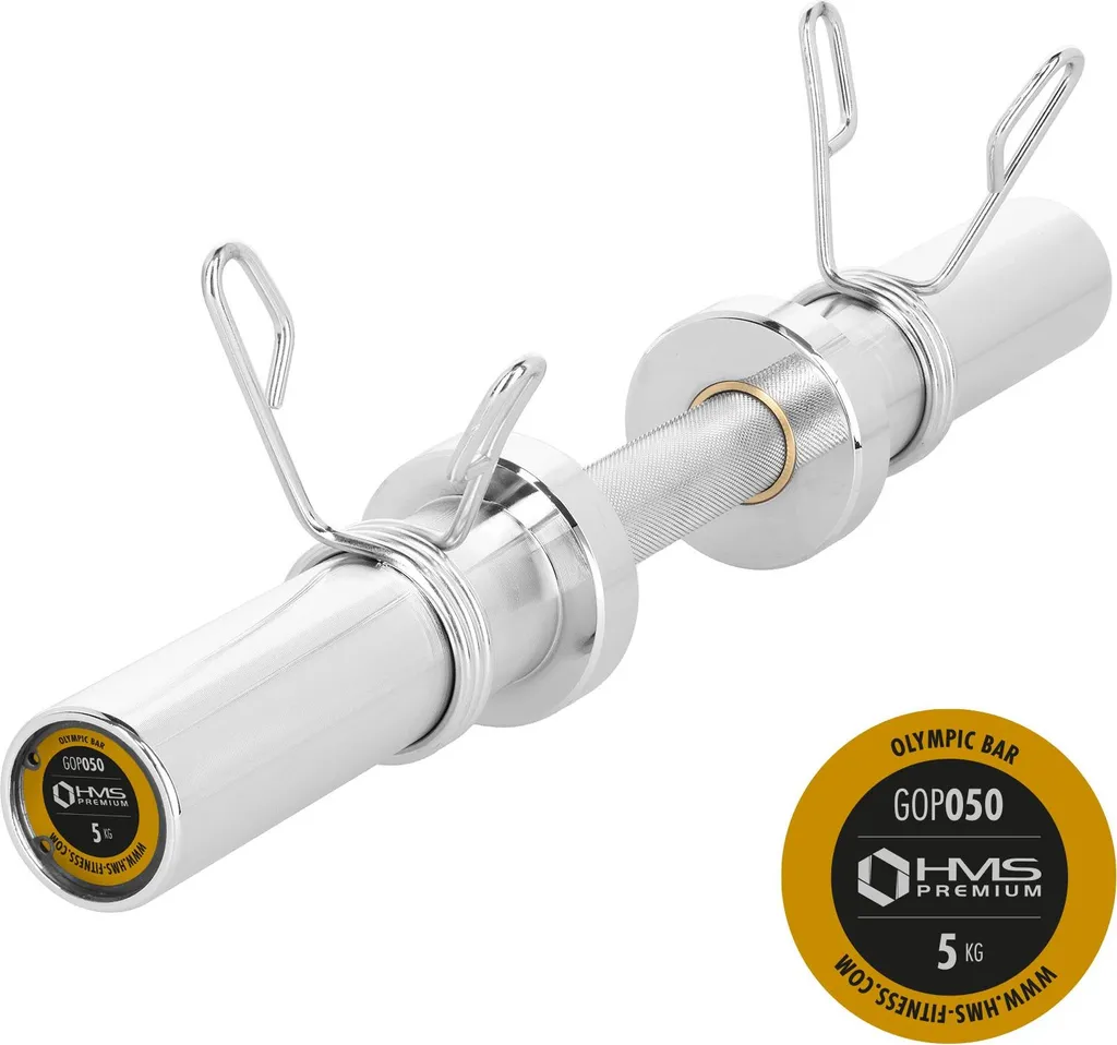 Barre olympique 50 cm diamètre 50 mm en acier chromé haute résistance