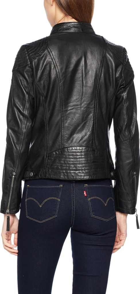 Gipsy Lederjacke Biker Kapuze schwarz XXL - Main Image