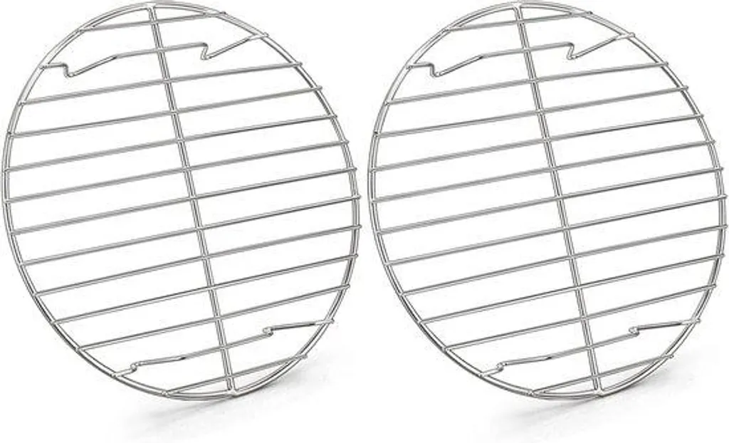Grille ronde de rechange inox pour frigo et conservation - Pack de 2