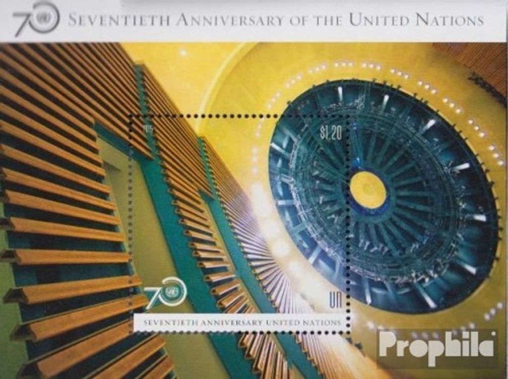Briefmarken UNO - New York 2015 Mi Block43 (kompl.Ausg.) postfrisch 70 Jahre UNO