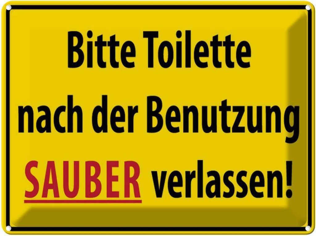 vianmo Blechschild 30x40 cm Toilette nach Benutzung Spruch Zitat