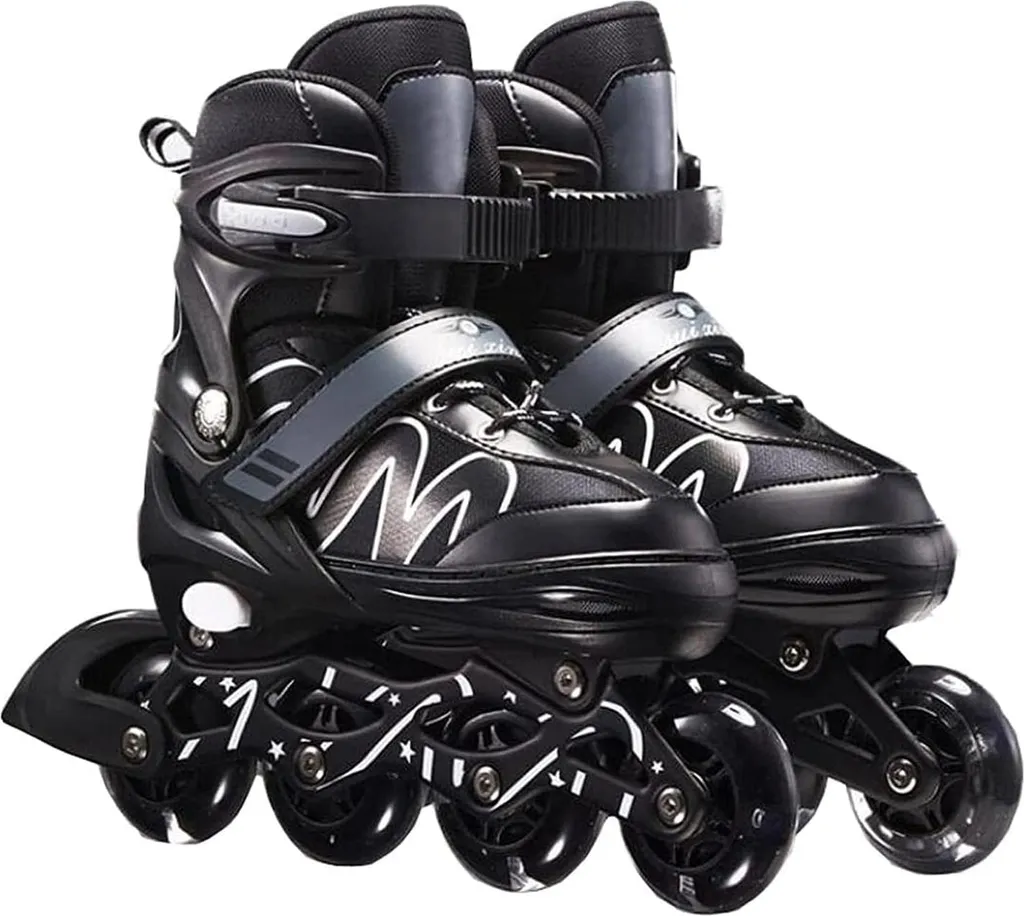 Patins à roulettes confortables avec roues lumineuses et taille ajustable