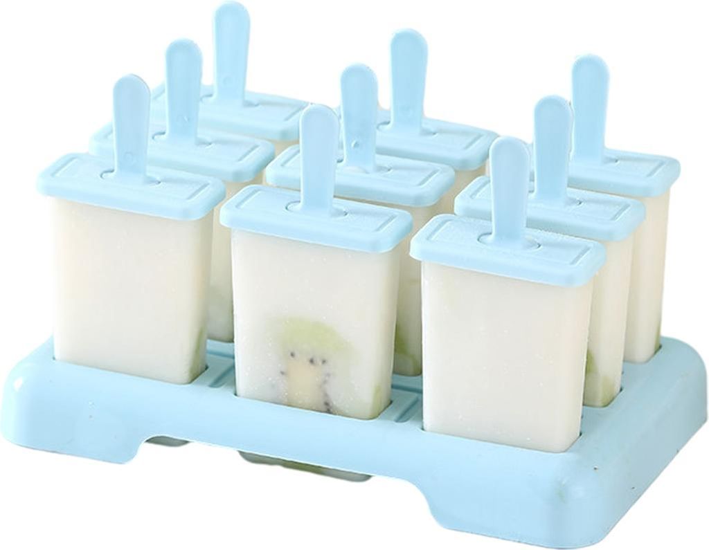 Eisformen-Set, 9-teilig, aus PP, BPA-frei, leicht zu lösen, wiederverwendbar
