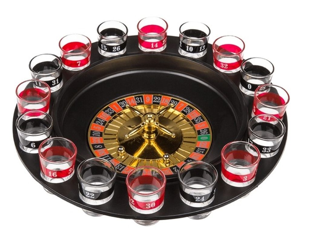 OOTB Trinkspiel Roulette mit 16 Gläsern & 2 Kugeln Produktbild 