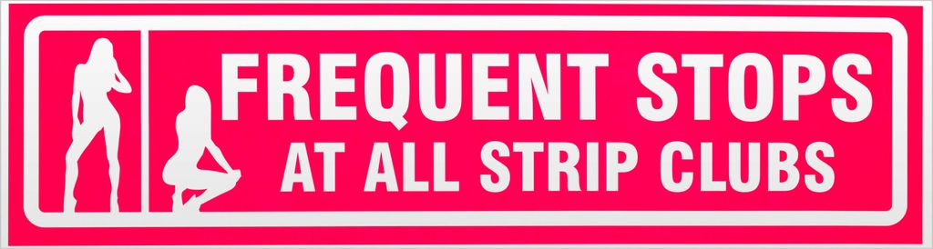 Kiwistar Frequent Stops Girls Club invertiert Magnetschild Schild magnetisch - 20cm Neonpink - Magnetfolie für Auto PKW Kfz