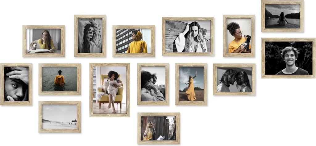 Multiframe Budapest Sonoma - Cornice Multifoto in Legno per Parete