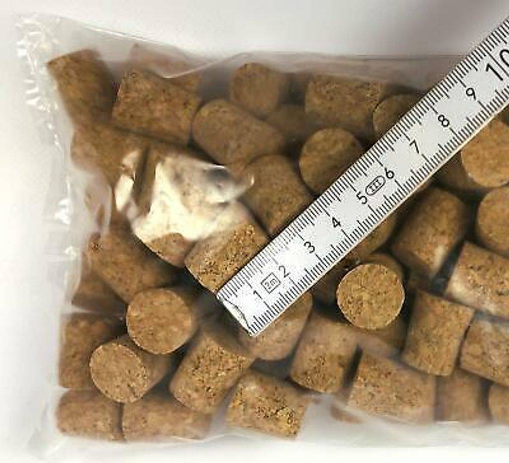 EKB-Kork, Bastelkorken naturbelassen 100 Stück zylindrisch/konisch, 22 x 19 /16mm