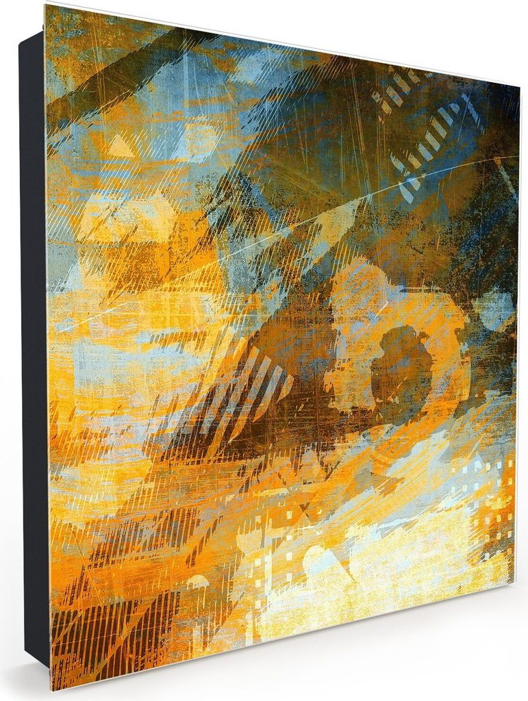 Nachbildung-Schlüsselkasten, Magnetpinnwand und Memoboard mit Glasfront Motiv Abstrakte Grunge Kunst