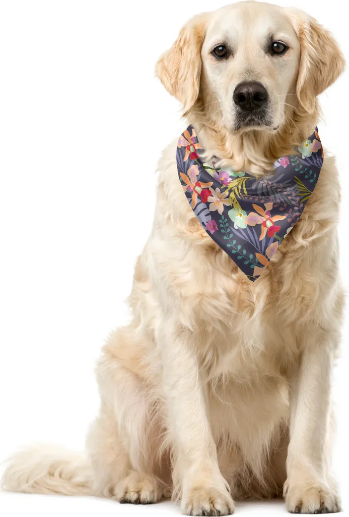 ABAKUHAUS Bandana Pet Esotica 55x55cm - Accessorio Aloha Botanical