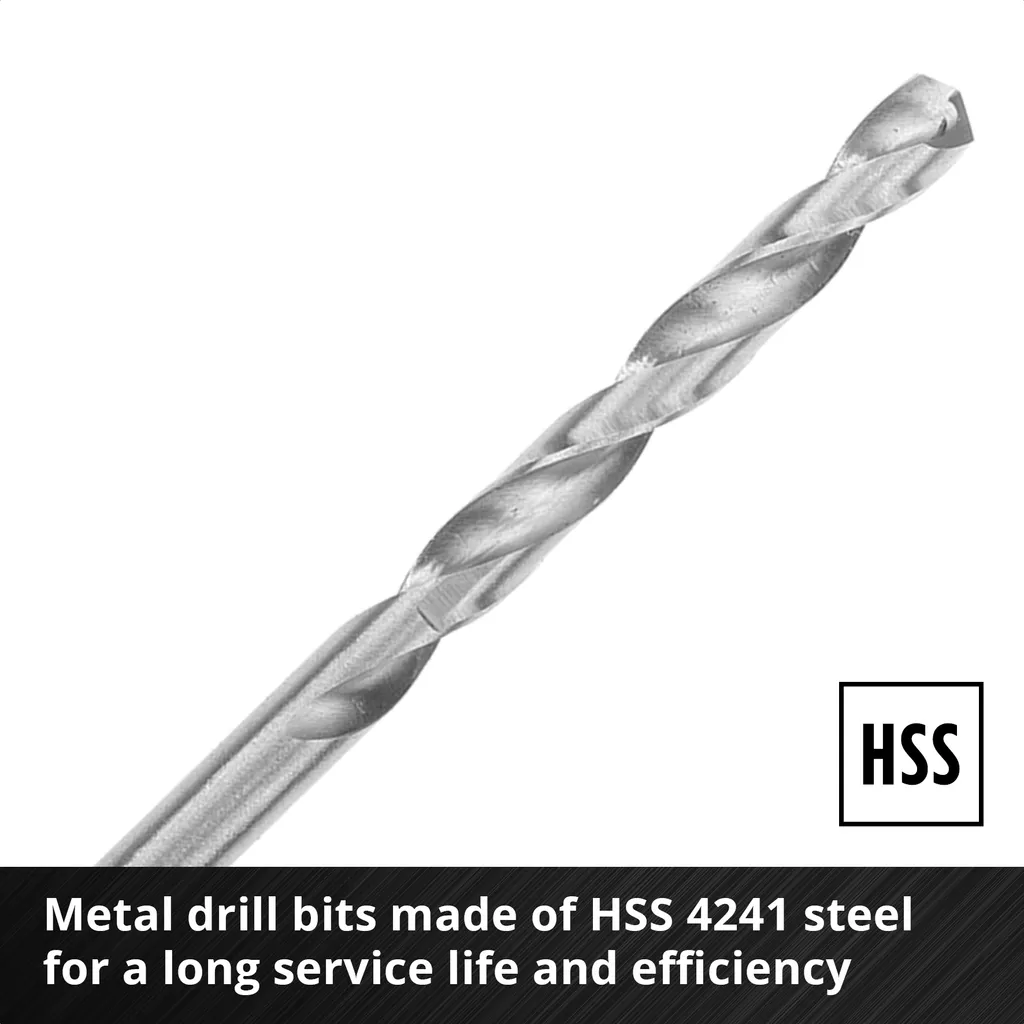 Einhell Bit Set 18 Pezzi 108709 - Kit Inserti S2 e Punte HSS per Avvitatore - 19