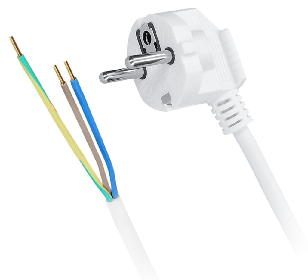 Solight Flexokabel, 3 x 1 mm², weiß, 5 m PF02