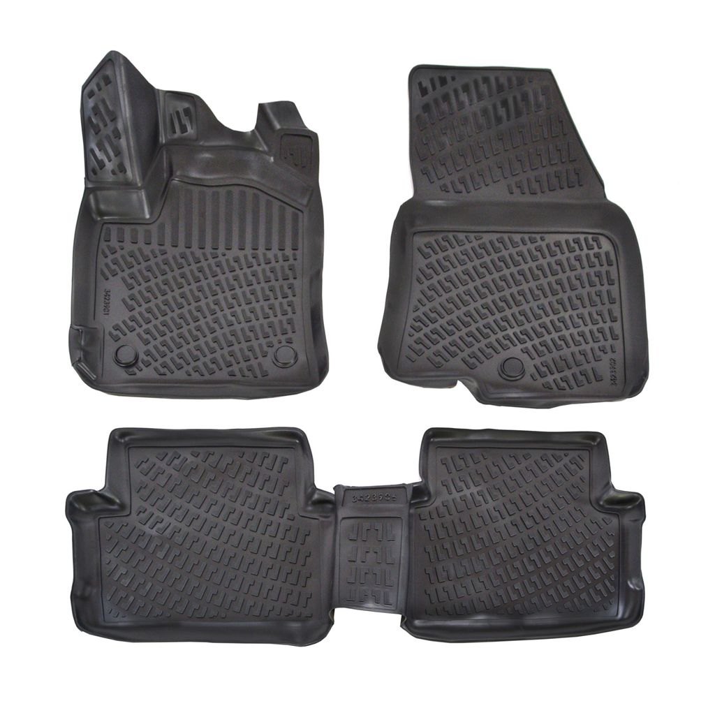 J&J AUTOMOTIVE | 3D Automatten Gummi Matten Gummifußmatten TPE Passend Für Dacia Jogger ab 2022 4-tlg, Schwarz, Anti-Rutsch, Allwettermatten, Pas...