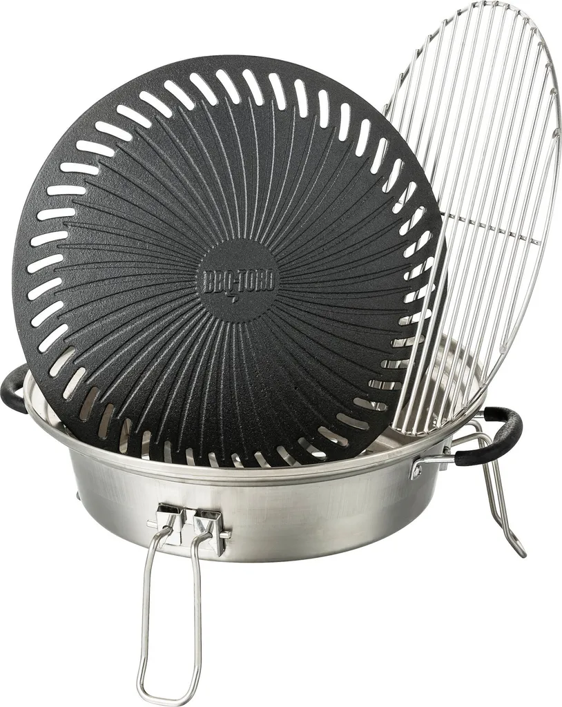 BBQ-Toro Grill Set pour Four Fusée avec Plaque en Fonte et Grille de Cuisson