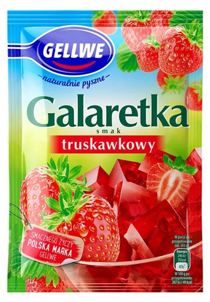 GELLWE želé s jahodovou príchuťou 72 g x 20 kusov Obrázok produktu 