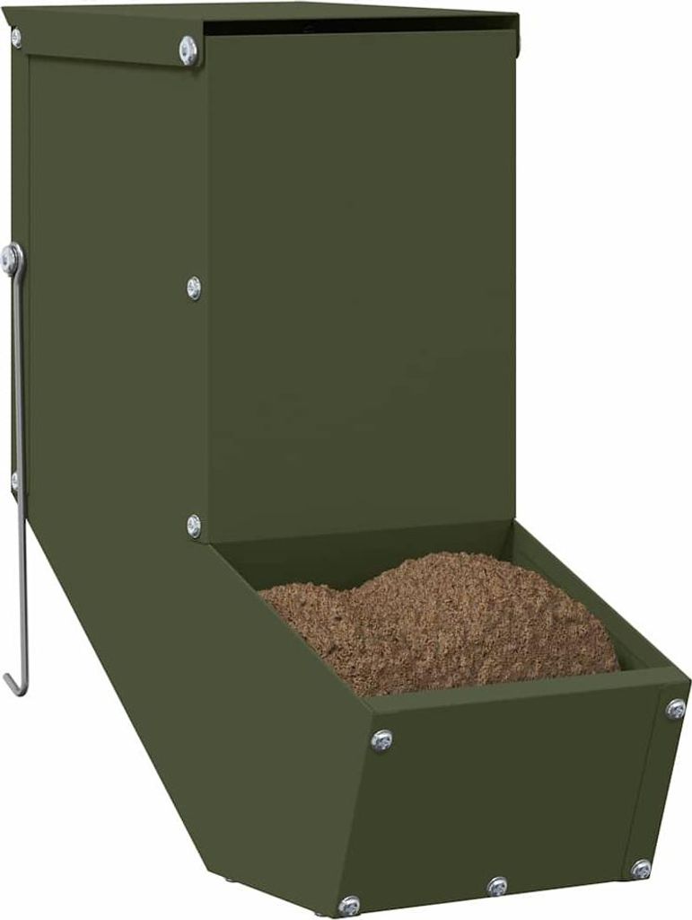 (Robust Möbel) Kaninchenfütterer Olive Grün 12,5 x 26 x 28,5cm - Pferdefuttertröge CL713289 - Pferdefuttertröge