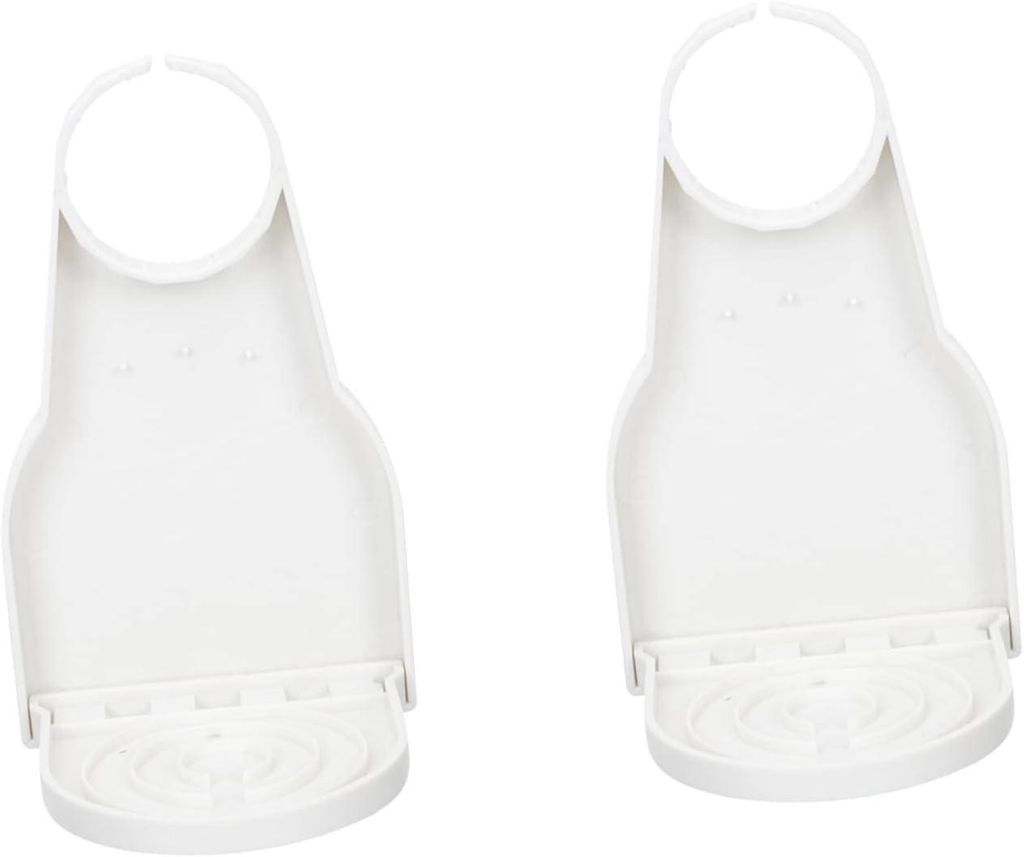 Set mit 2 faltbaren Wäschebecherhaltern – tropffrei, aus leichtem, weißem Kunststoff, zum Abtropfen von Wäsche/Schwamm