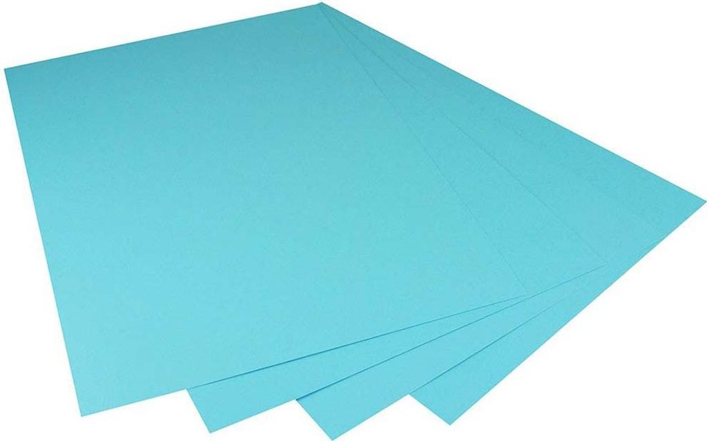 HAPPY COLOR 4Stk. A4 Karton Papier Tonpapier Tonzeichenpapier 170g, hellblau