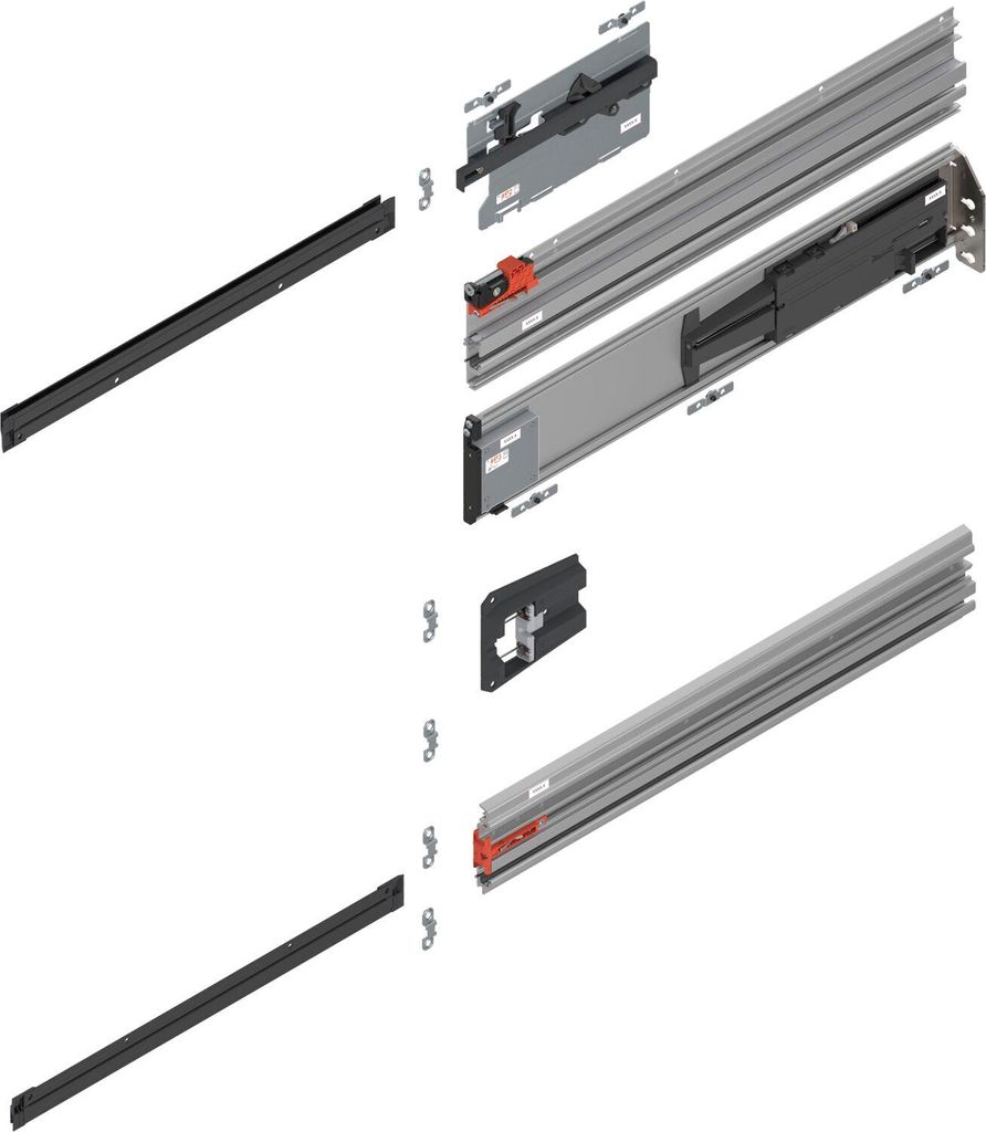Blum Revego uno Pocketschienen, Laufschienen Set 500mm, rechts