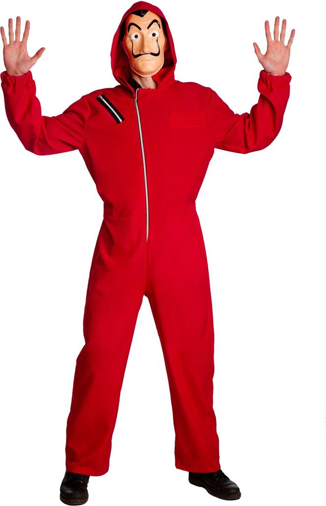 Einbrecher Kostüm - Bankräuber Fasching Halloween Größe: XL