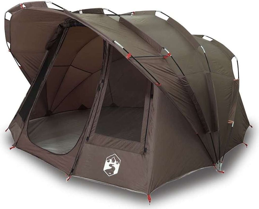 vidaXL Tenda da pesca 5 persone marrone impermeabile Immagine del prodotto 