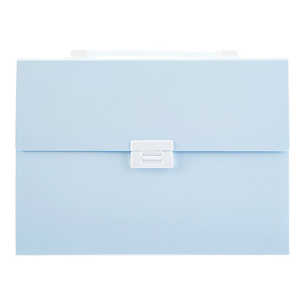 13 Grids Tragbare Dateiordner Vielseitige Kapazität Kunststoff Expandierende Dateien Organizer Office Supplies-Hellblau