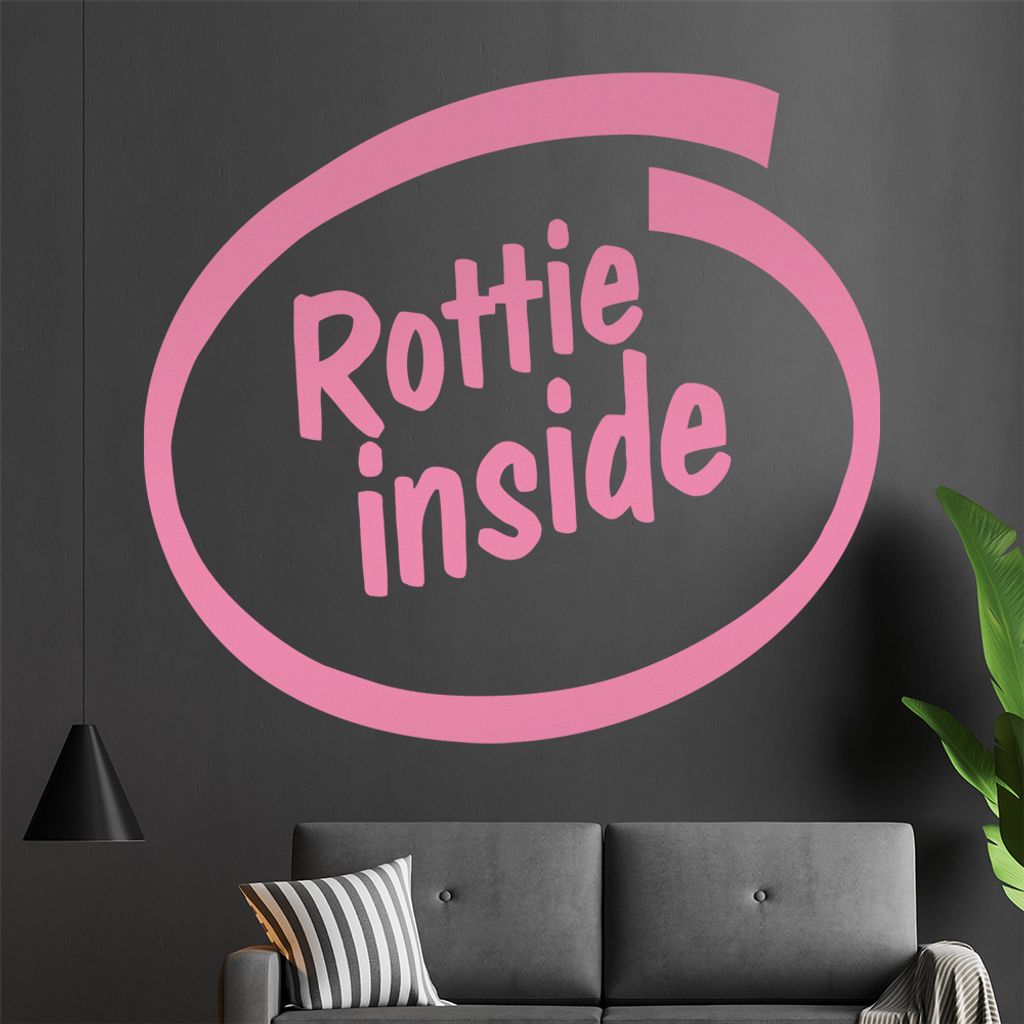 Rottie inside Wandtattoo in 6 Größen - Wandaufkleber Wall Sticker - Dekoration, Küche, Wohnzimmer, Schlafzimmer, Badezimmer