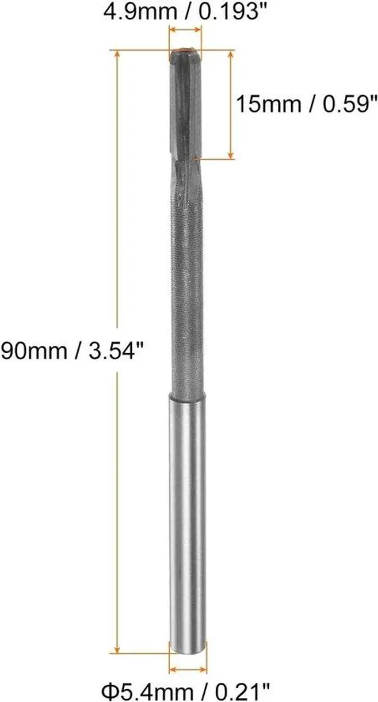 Foret carbure monobloc 4,9mm H7 haute performance pour découpe métal
