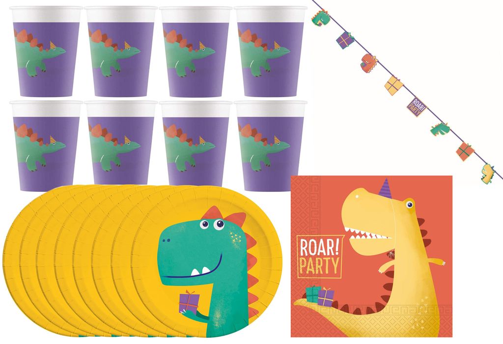 Dinosaurier - Kindergeburtstags-Set (37-teilig) Teller Produktbild 